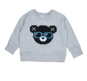 HUX Digi Bear Sweatshirt- Heather Grey