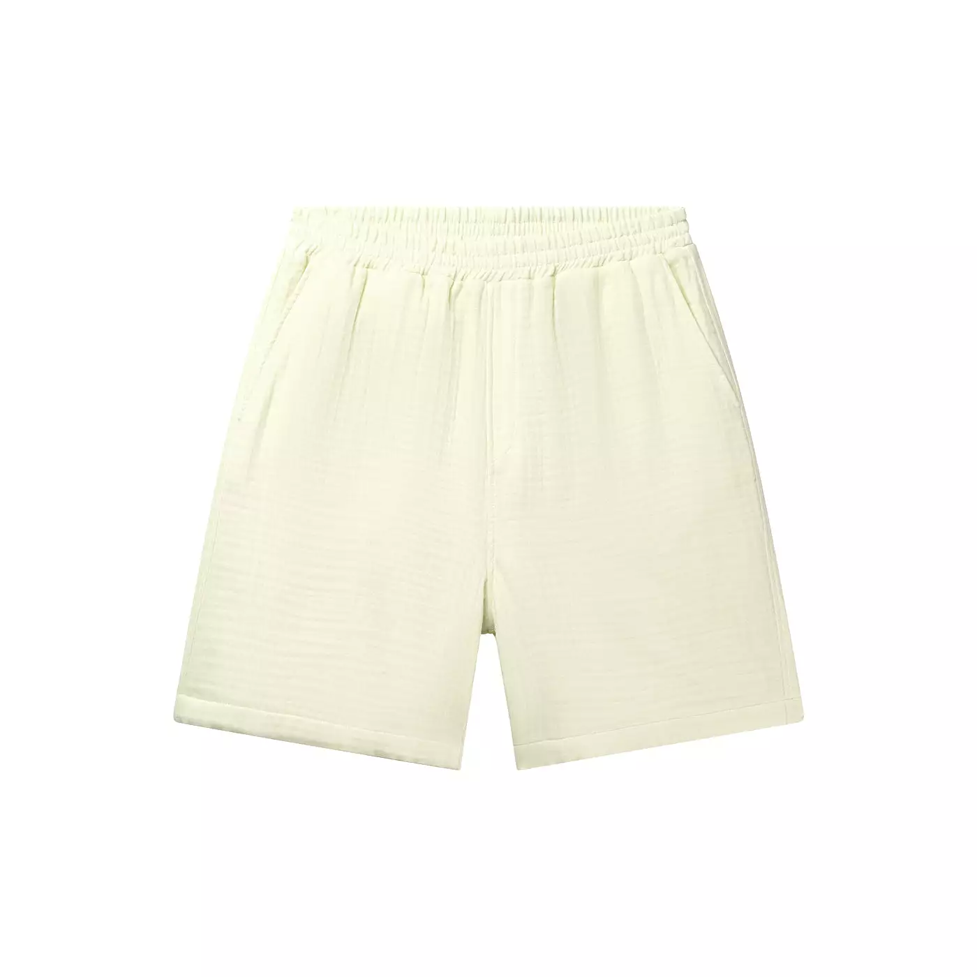 Icing Yellow Enzi Seersucker Shorts