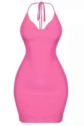 Katie Pink Halter Dress