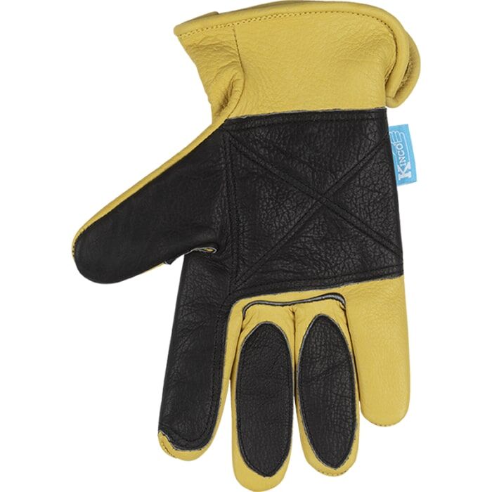 Kinco HydroFlector Water-Resistant Premium Grain Buffalo Driver With Double-Palm Gloves in Golden