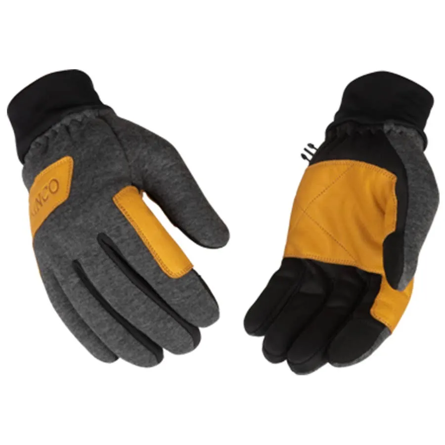 Kinco Men's Lined Lightweight Fleece Hybrid with Double-Palm Gloves