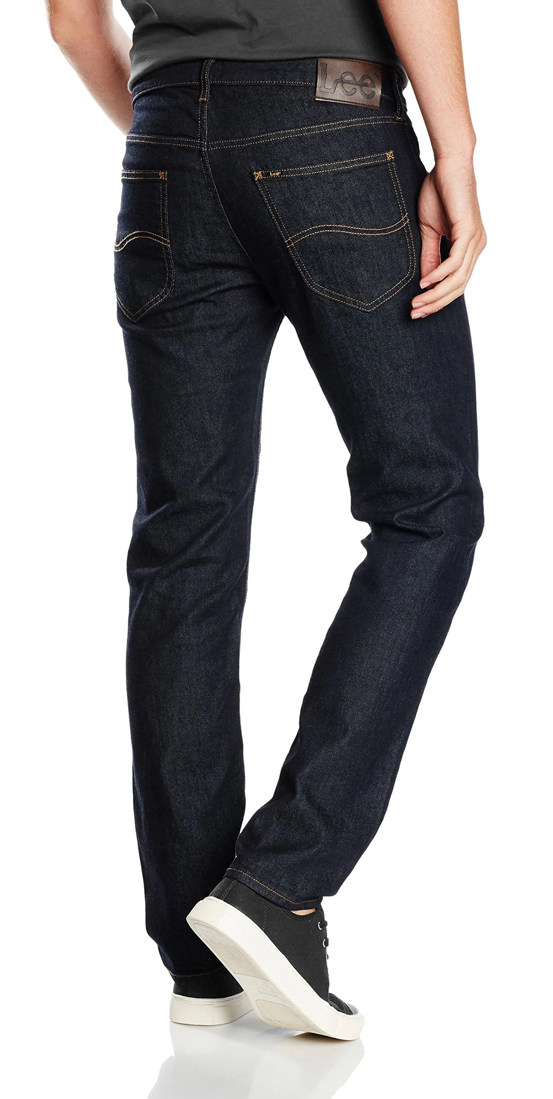 Lee Daren Zip Regular Straight Denim Jeans Clean Splash