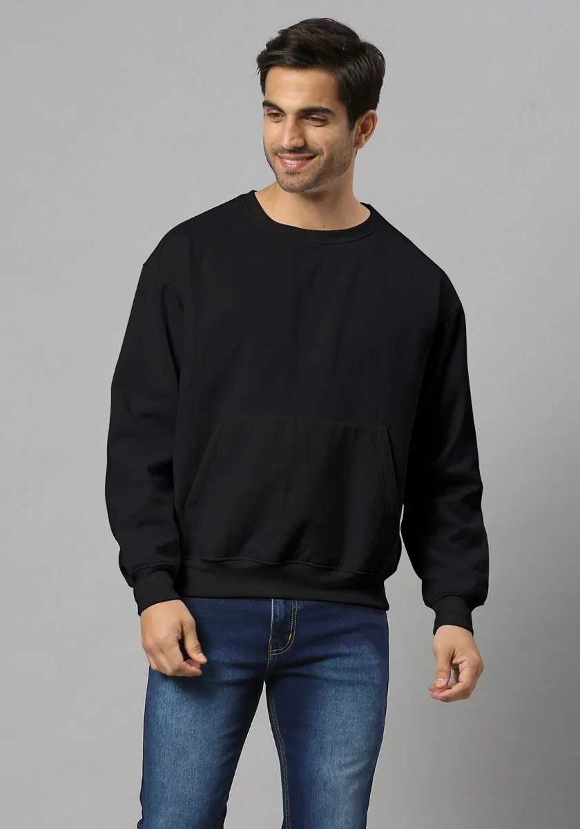 Lite Men Oversized Sweatshirt - Black