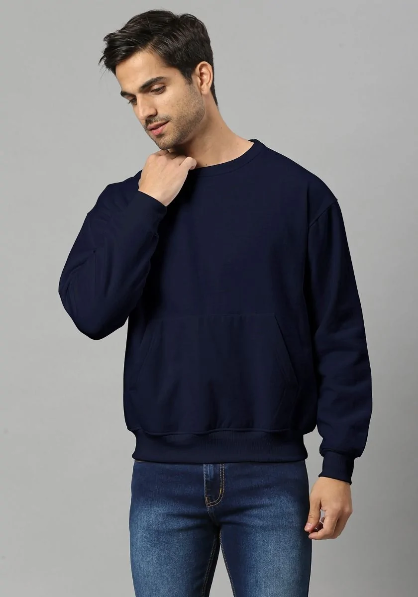 Lite Men Oversized Sweatshirt - Navy