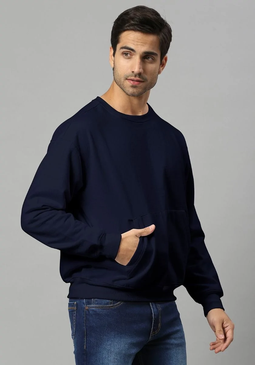 Lite Men Oversized Sweatshirt - Navy