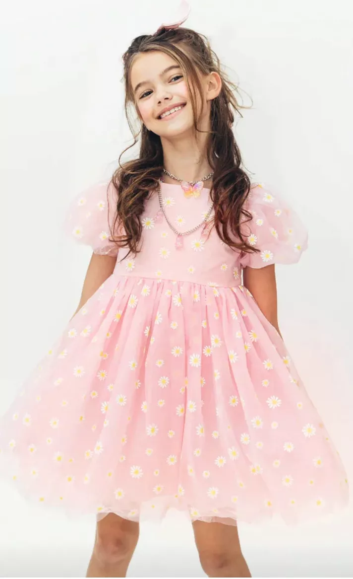 Lola + The Boys Daisy Puff Tulle Dress