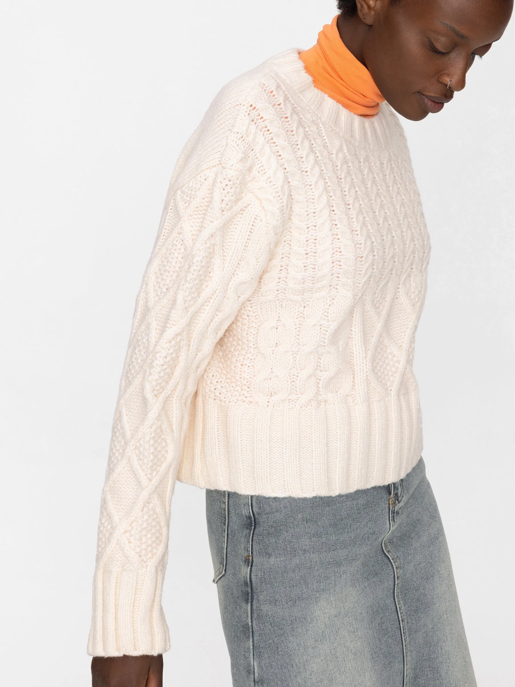 Lozenge and Fishbone Knitwear Sweater