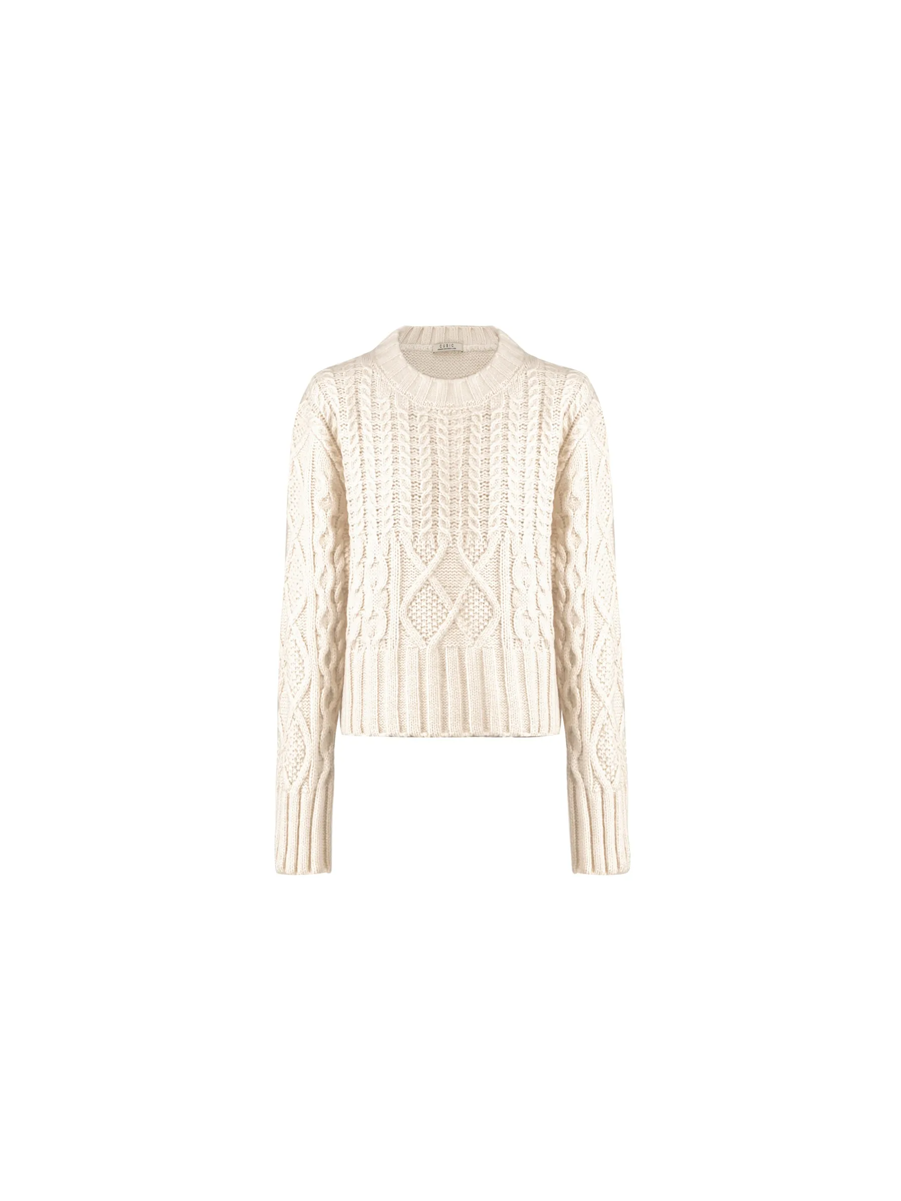 Lozenge and Fishbone Knitwear Sweater