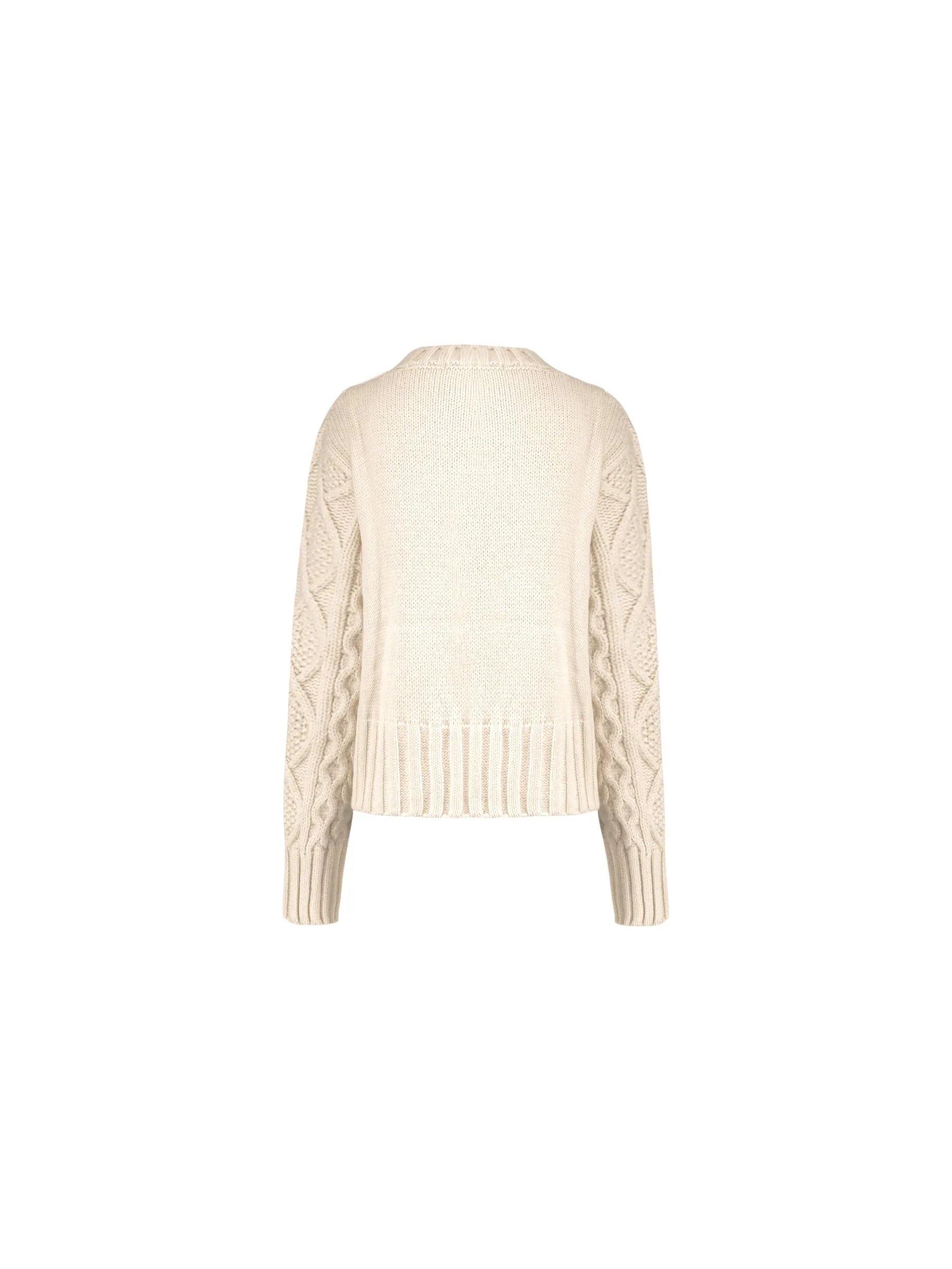 Lozenge and Fishbone Knitwear Sweater