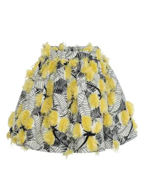 Mama Luma Skirt Floral Black-Yellow