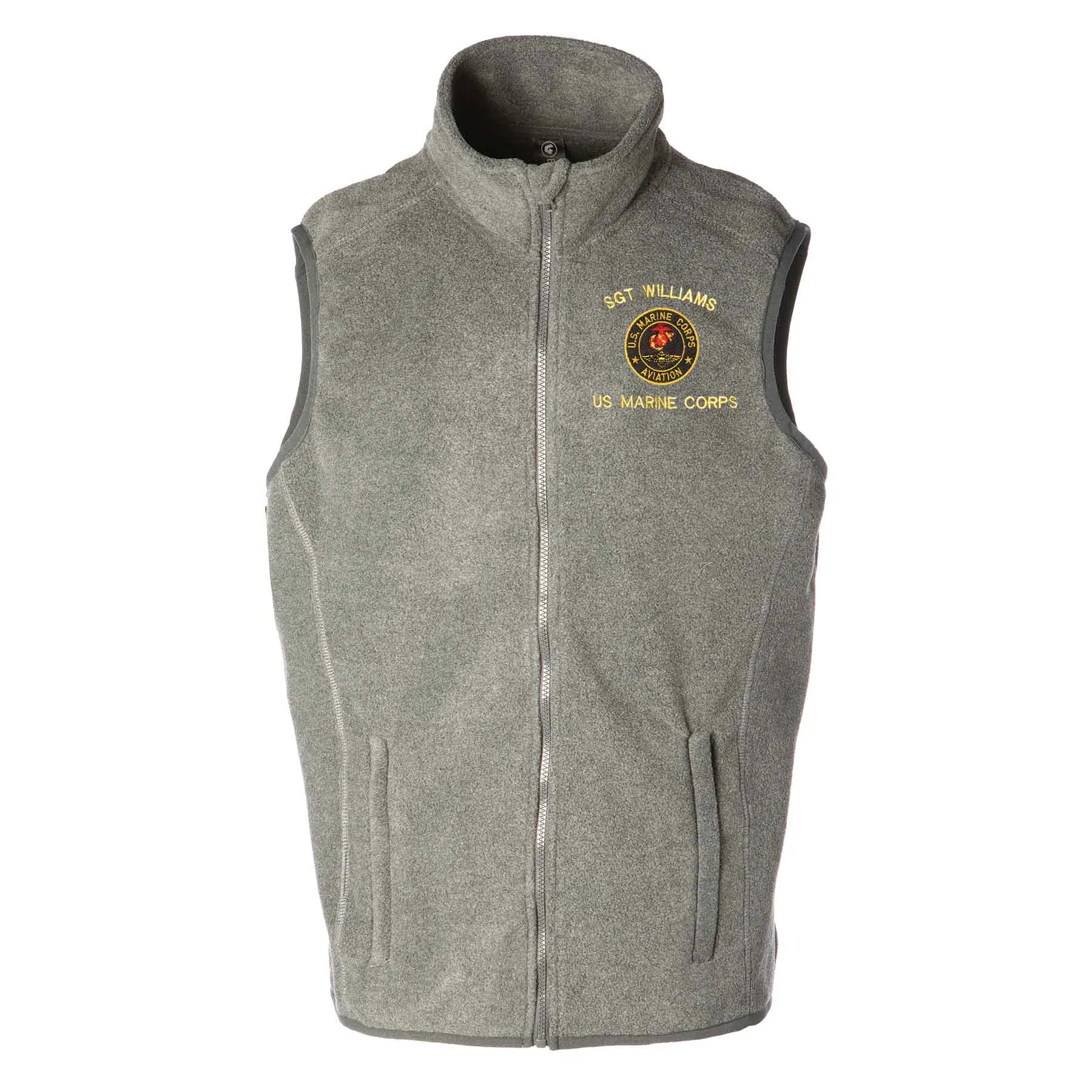 Marine Corps Aviation Embroidered Fleece Vest