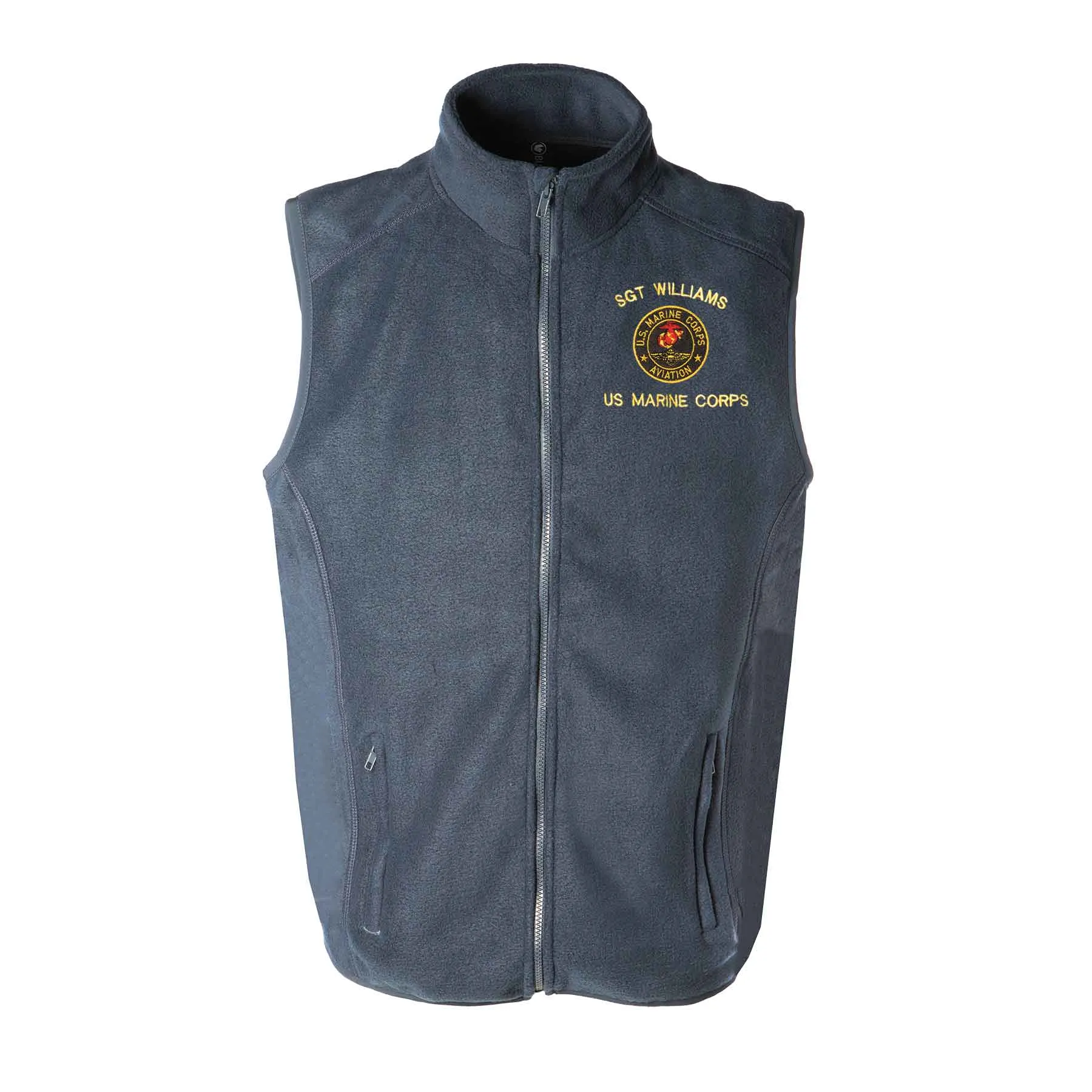 Marine Corps Aviation Embroidered Fleece Vest