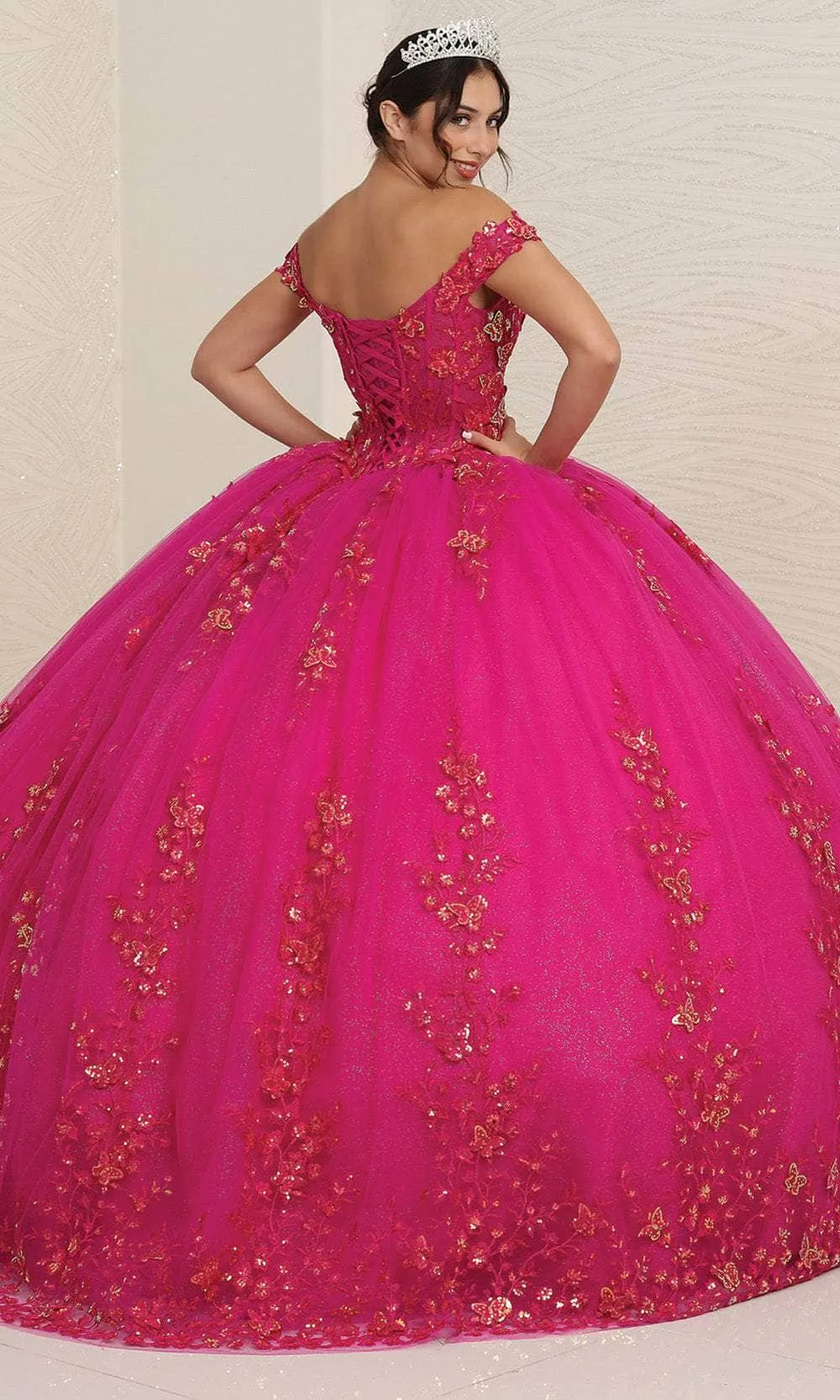 May Queen LK252 - Cape Butterfly Ballgown