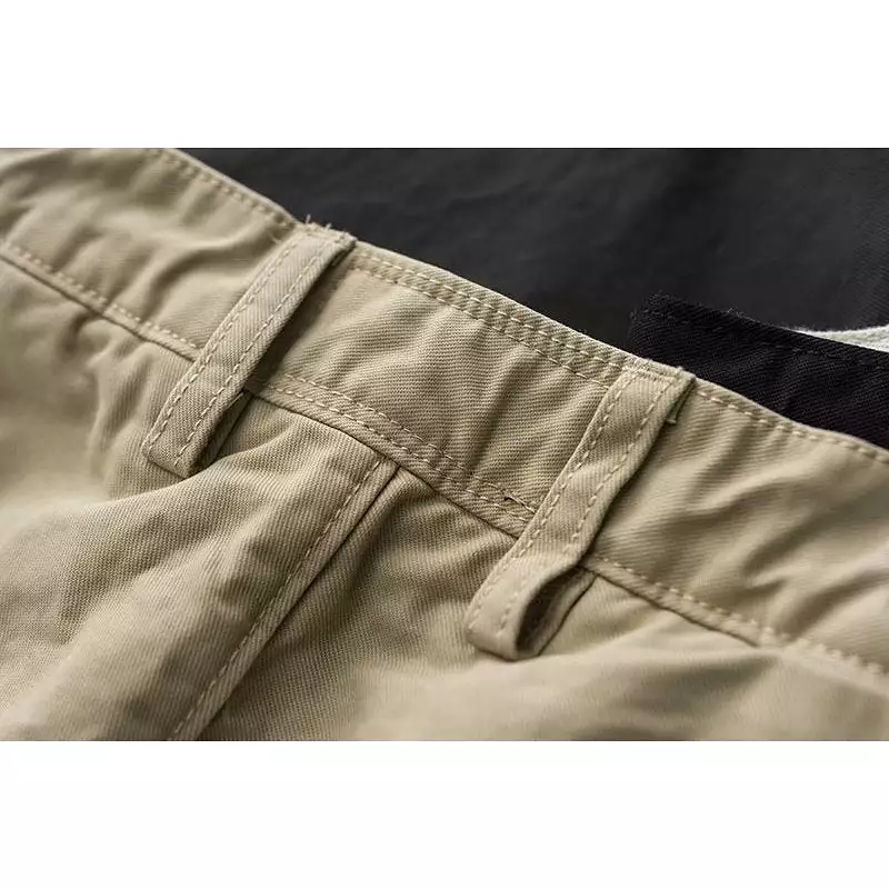 Men's Casual Shorts Pure Cotton Solid Color Workwear Cropped