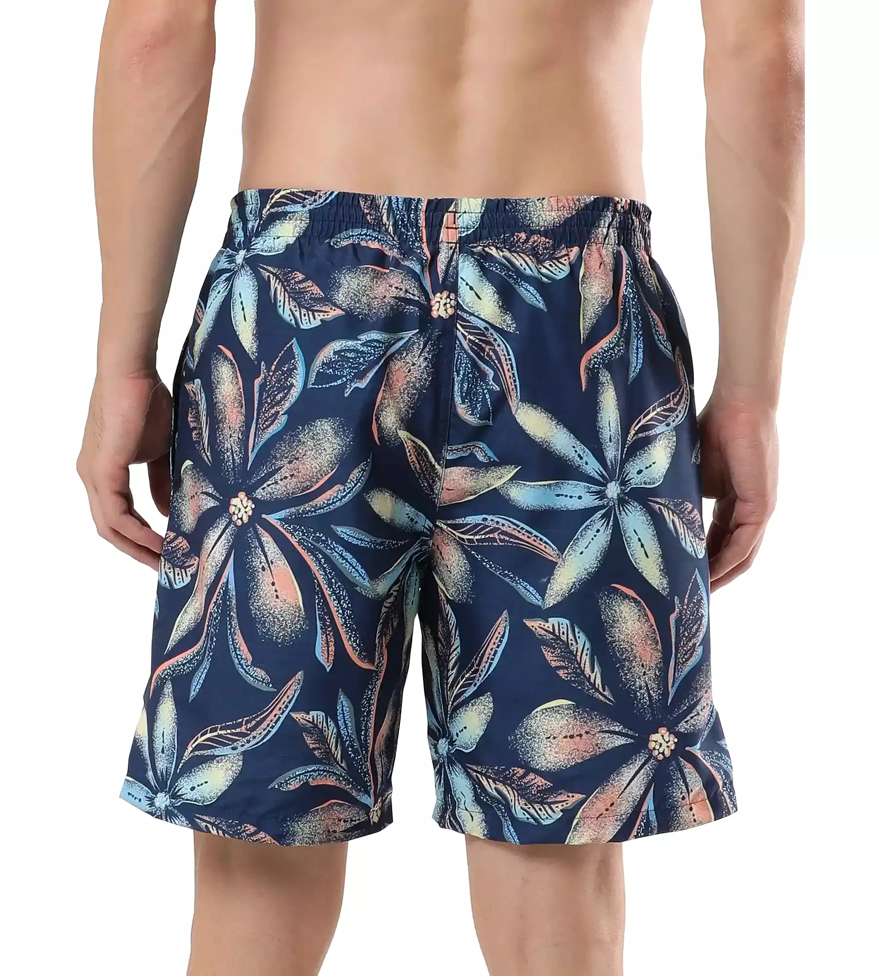 Men's Digital Printed Leisure' Watershorts - Pure Blue & Cerulean Blue