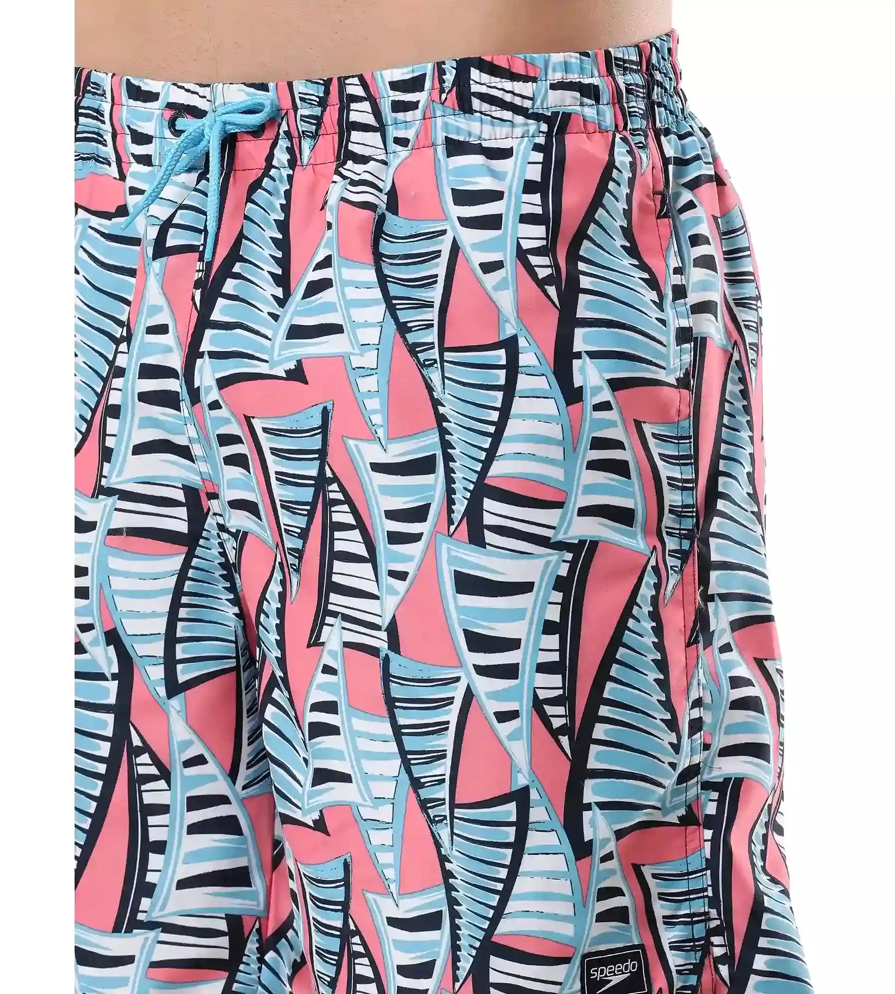 Men's Essential Printed Leisure' Watershorts - Fandango Pink  &  Pure Blue