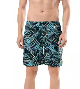 Men's Essential Sport Allover Watershorts - True Navy  &  Aquarium