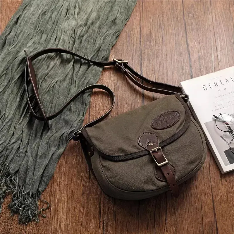 Men's Vintage Handmade Genuine Leather Shoulder Crossbody Messenger Bag