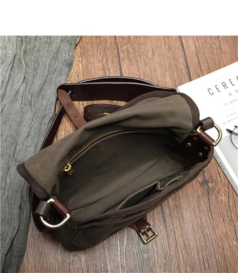 Men's Vintage Handmade Genuine Leather Shoulder Crossbody Messenger Bag