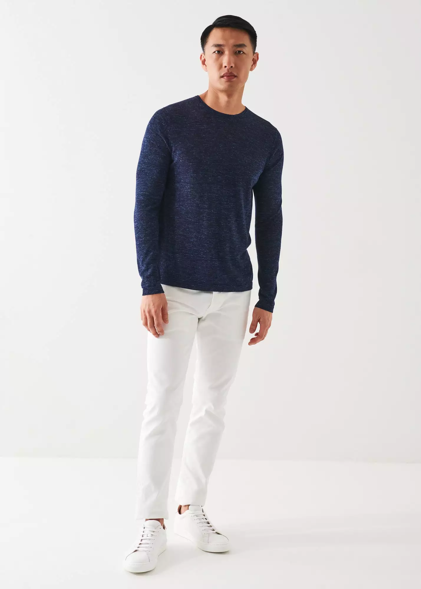 MERINO BLEND CREWNECK SWEATER