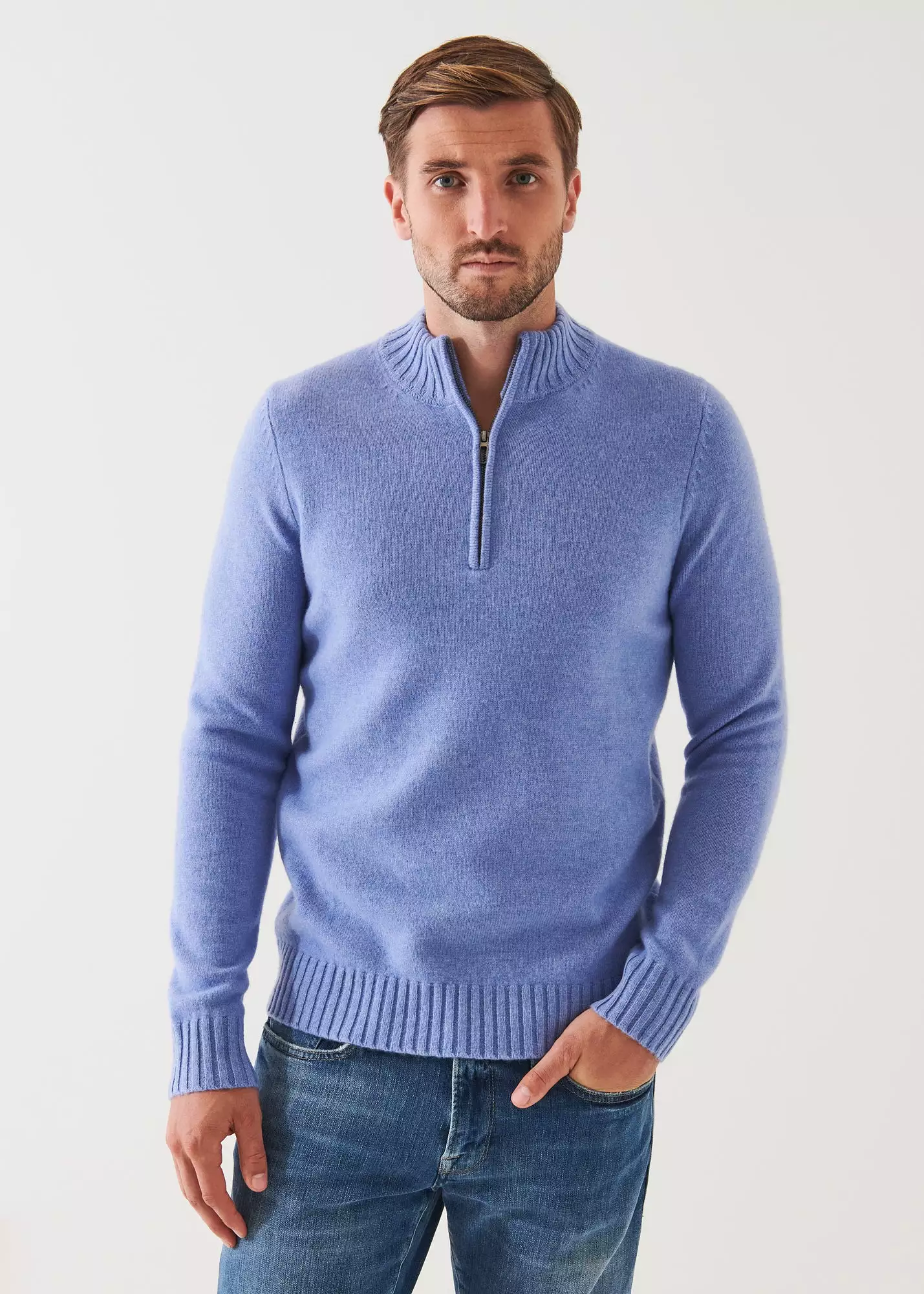 MERINO QUARTER ZIP SWEATER