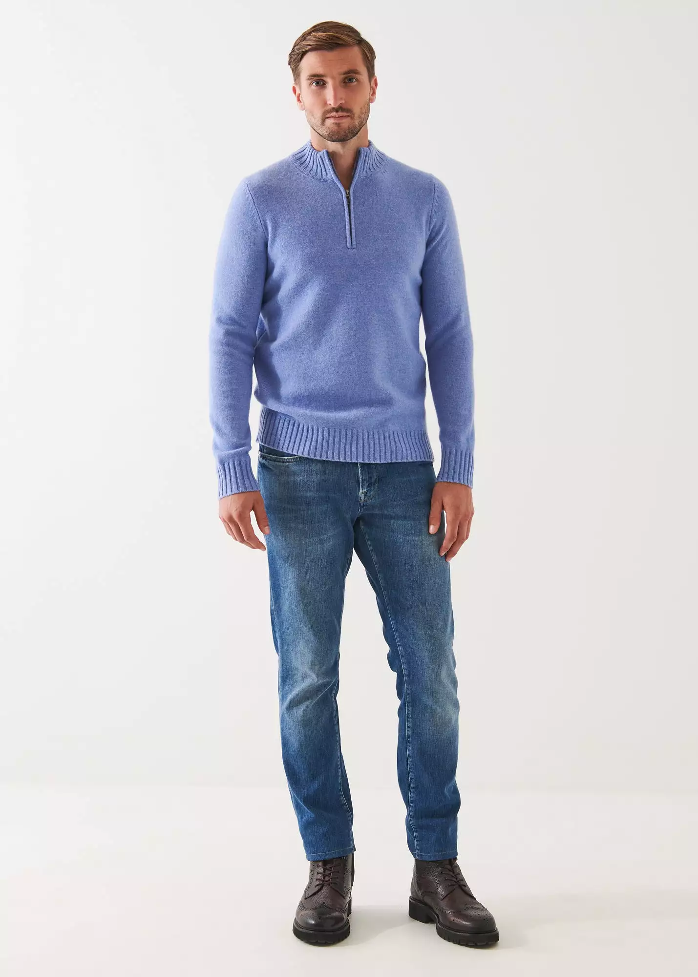 MERINO QUARTER ZIP SWEATER