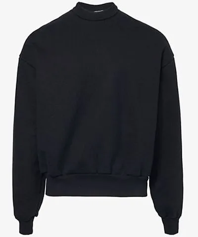 Mki Miyuki-zoku Mens Black 800GSM Superweight crewneck cotton-jersey sweatshirt