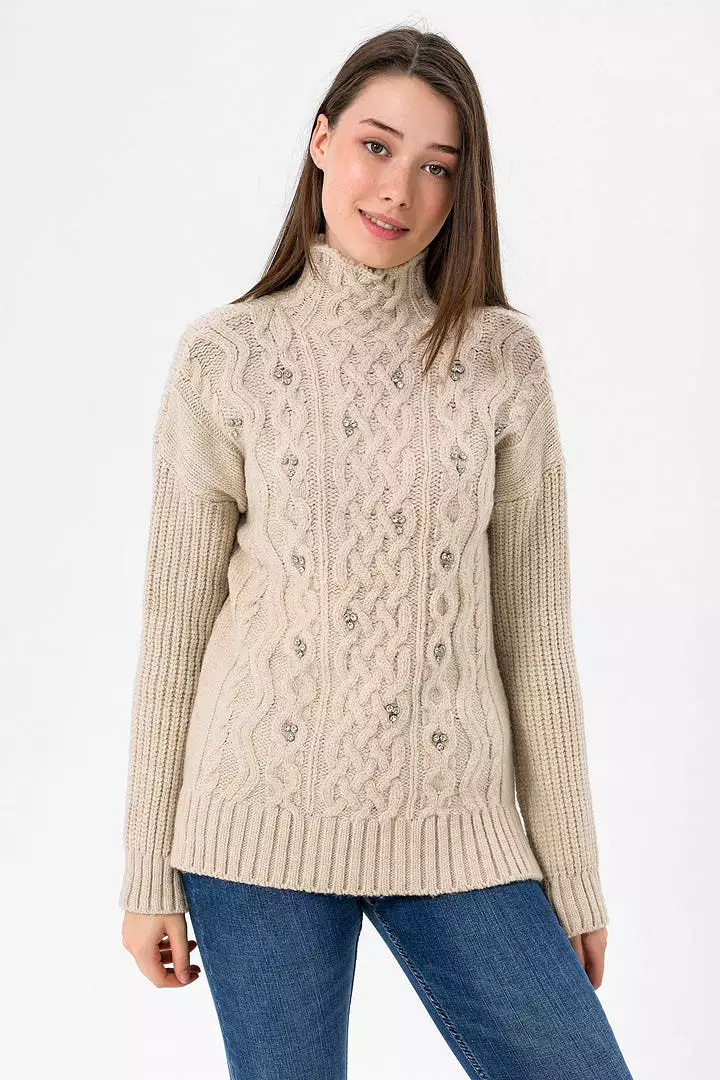 MOCK KNITTED SWEATER