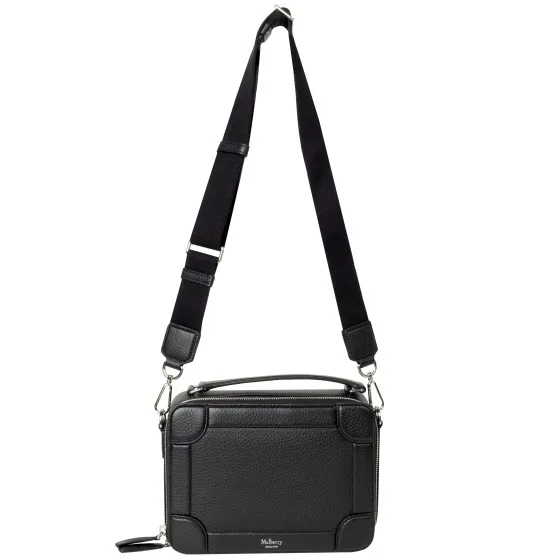 Mulberry Belgrave Crossbody Messenger Grained Leather Bag Black