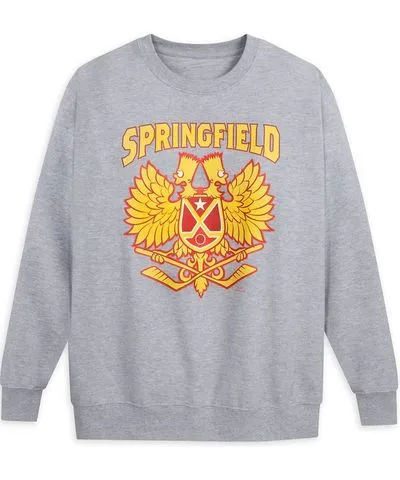 NA Bart Simpson ''Springfield'' Hockey Pullover Sweatshirt for Adults The Simpsons