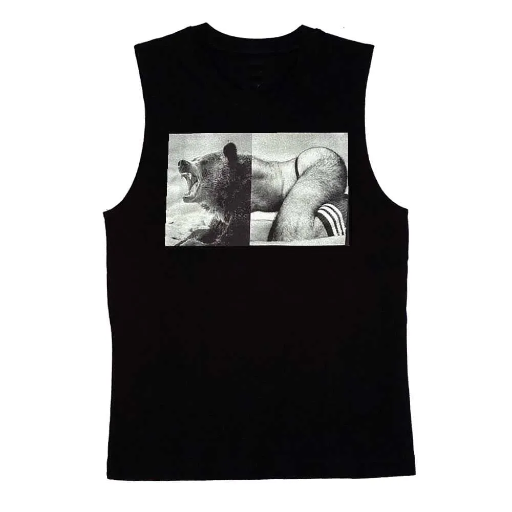 Naro Pinosa Growling Bear Sleeveless T-Shirt