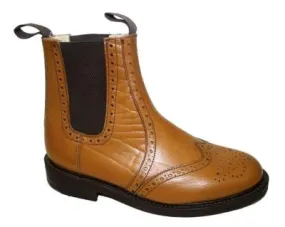 NPS - TAN LEATHER BROGUE DEALER BOOT