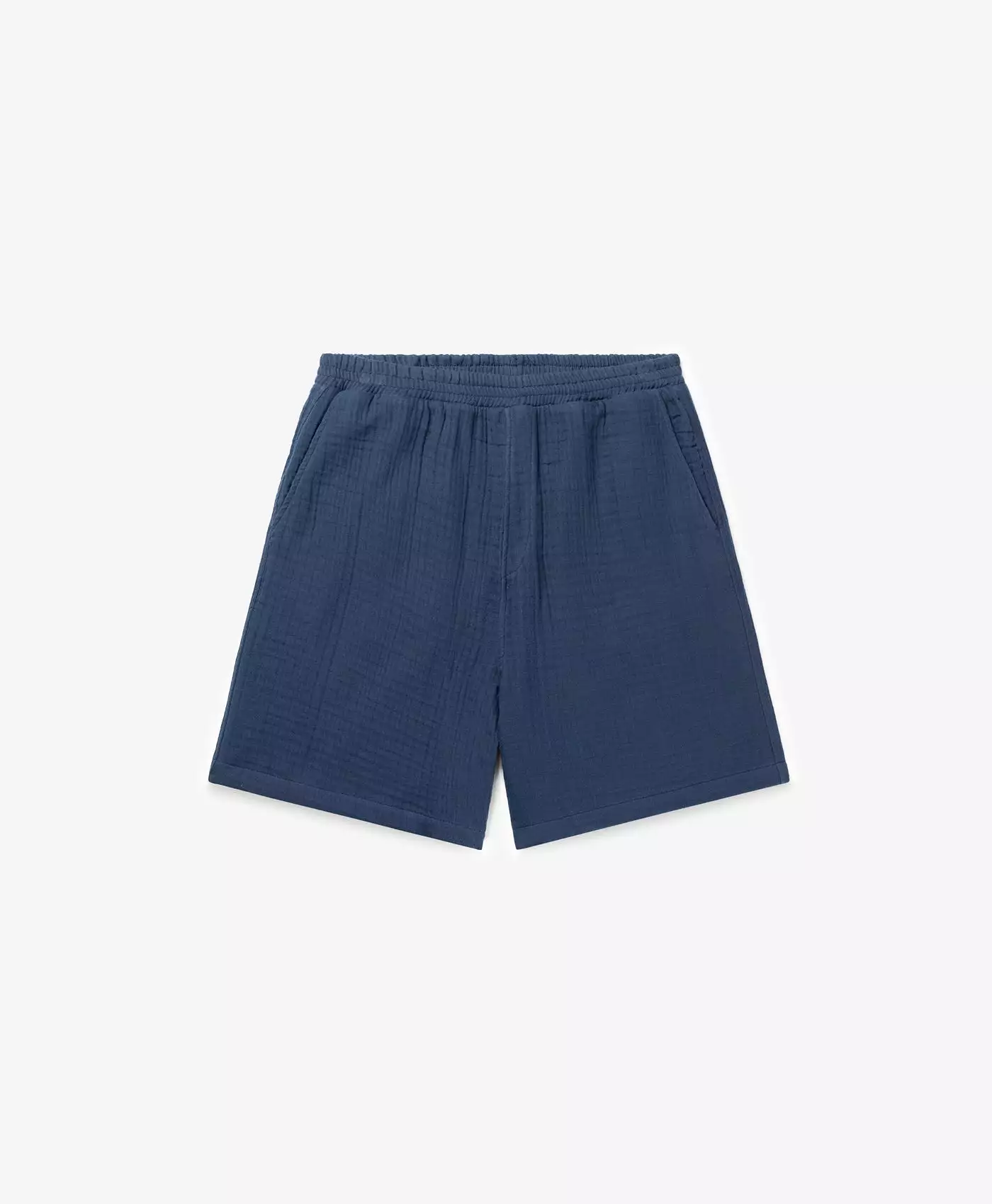 Pageant Blue Enzi Seersucker Shorts