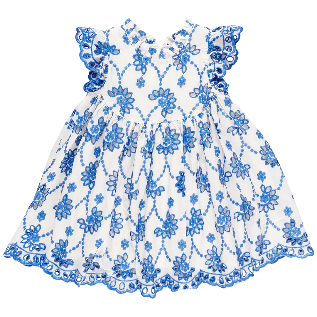 Pink Chicken - Blue Eyelet Cynthia Dress