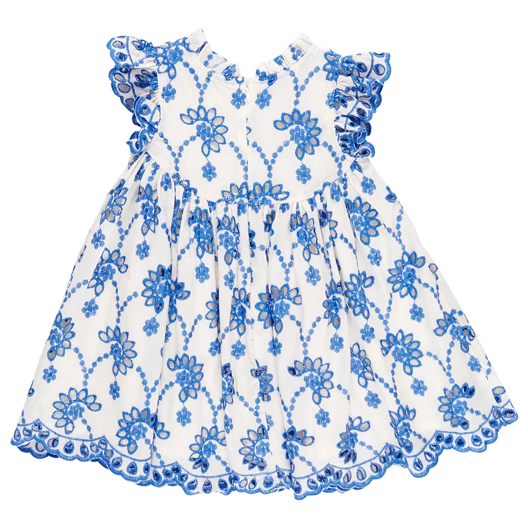 Pink Chicken - Blue Eyelet Cynthia Dress