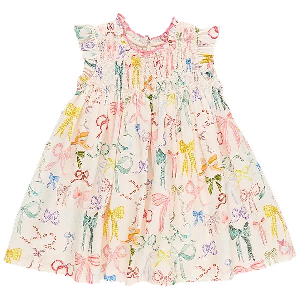 Pink Chicken - Watercolor Bows Stevie Dress