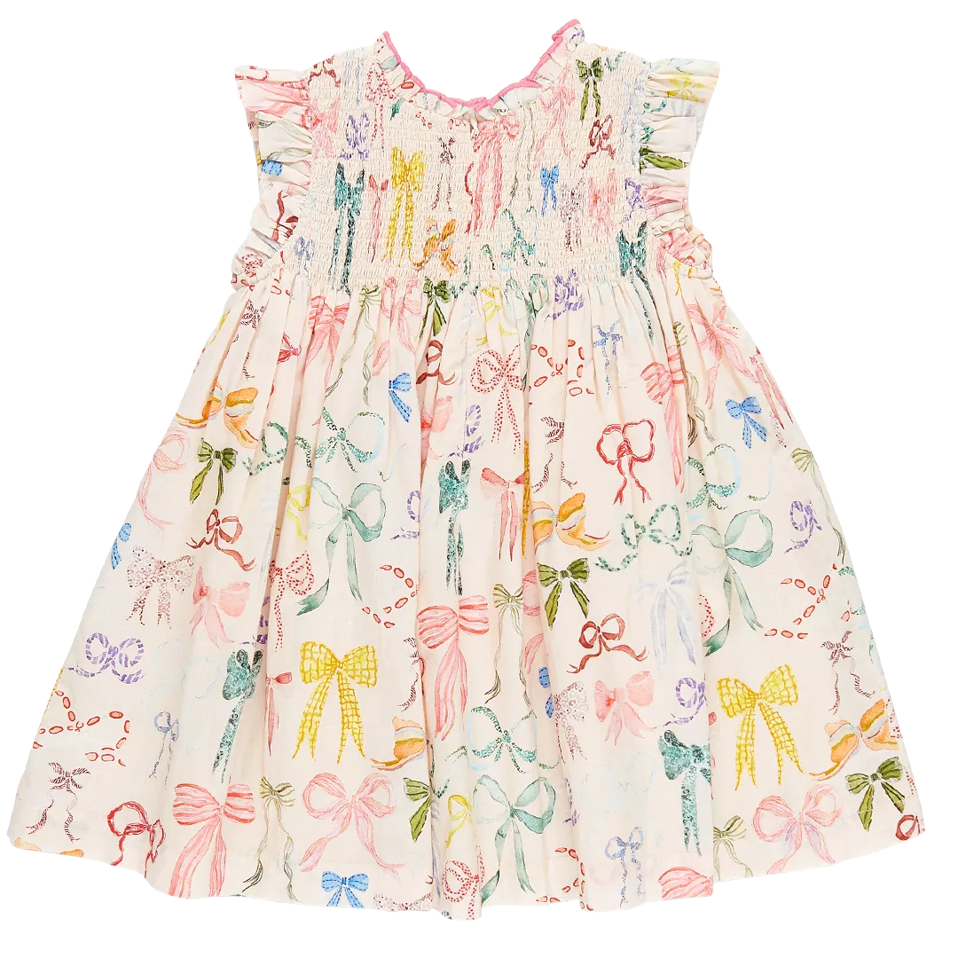 Pink Chicken - Watercolor Bows Stevie Dress