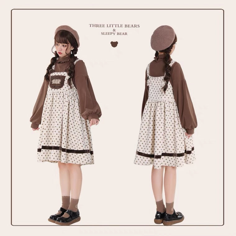 Pre-order 3 little bears 2021Fw strap dress