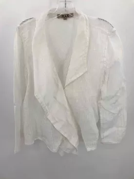 Pre-Owned Flax White Size Small Cardigan Sweater