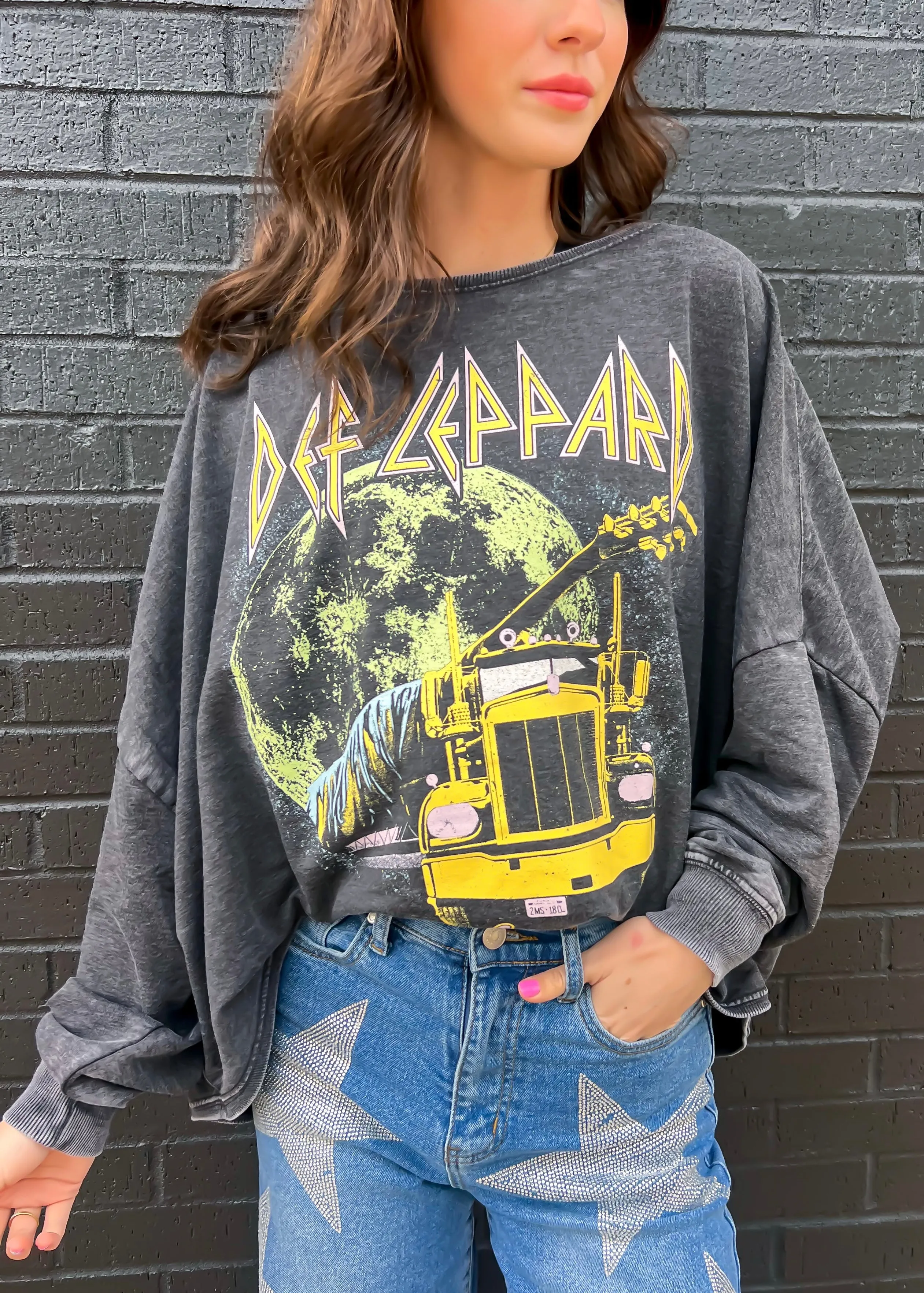 Recycled Karma Def Leppard Fleece | Vintage Black