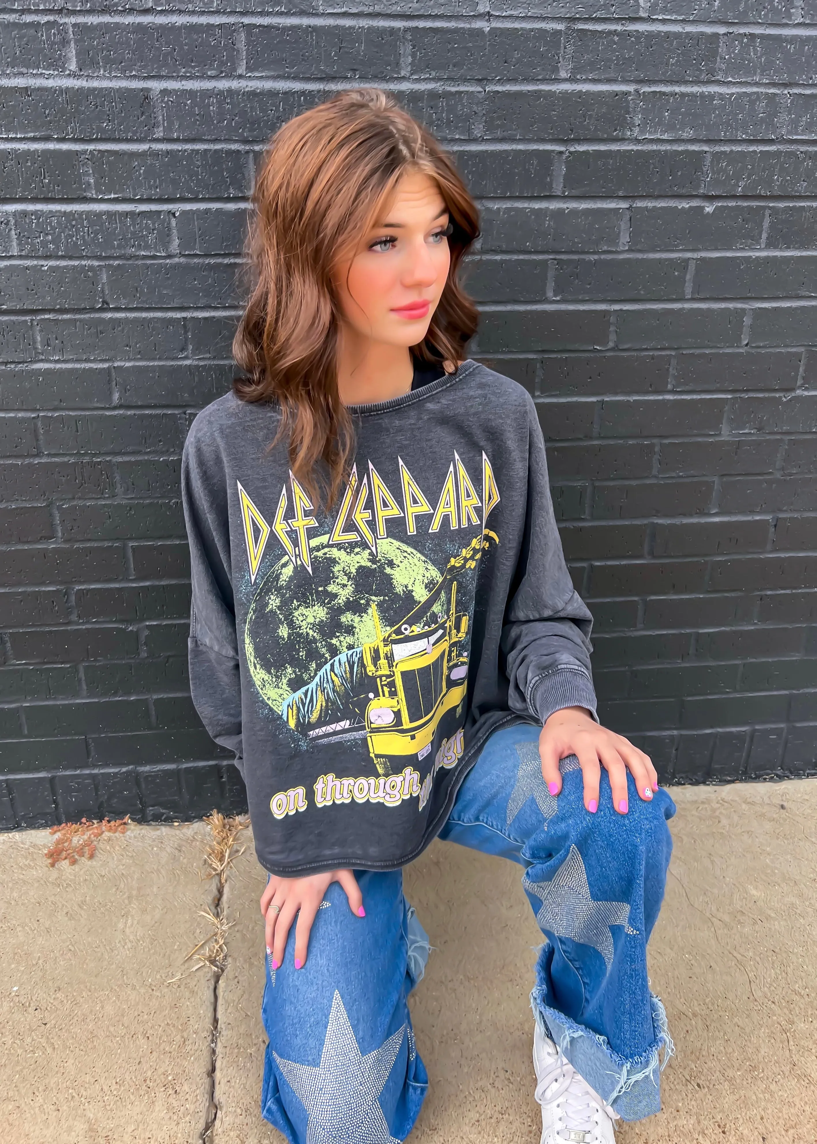 Recycled Karma Def Leppard Fleece | Vintage Black