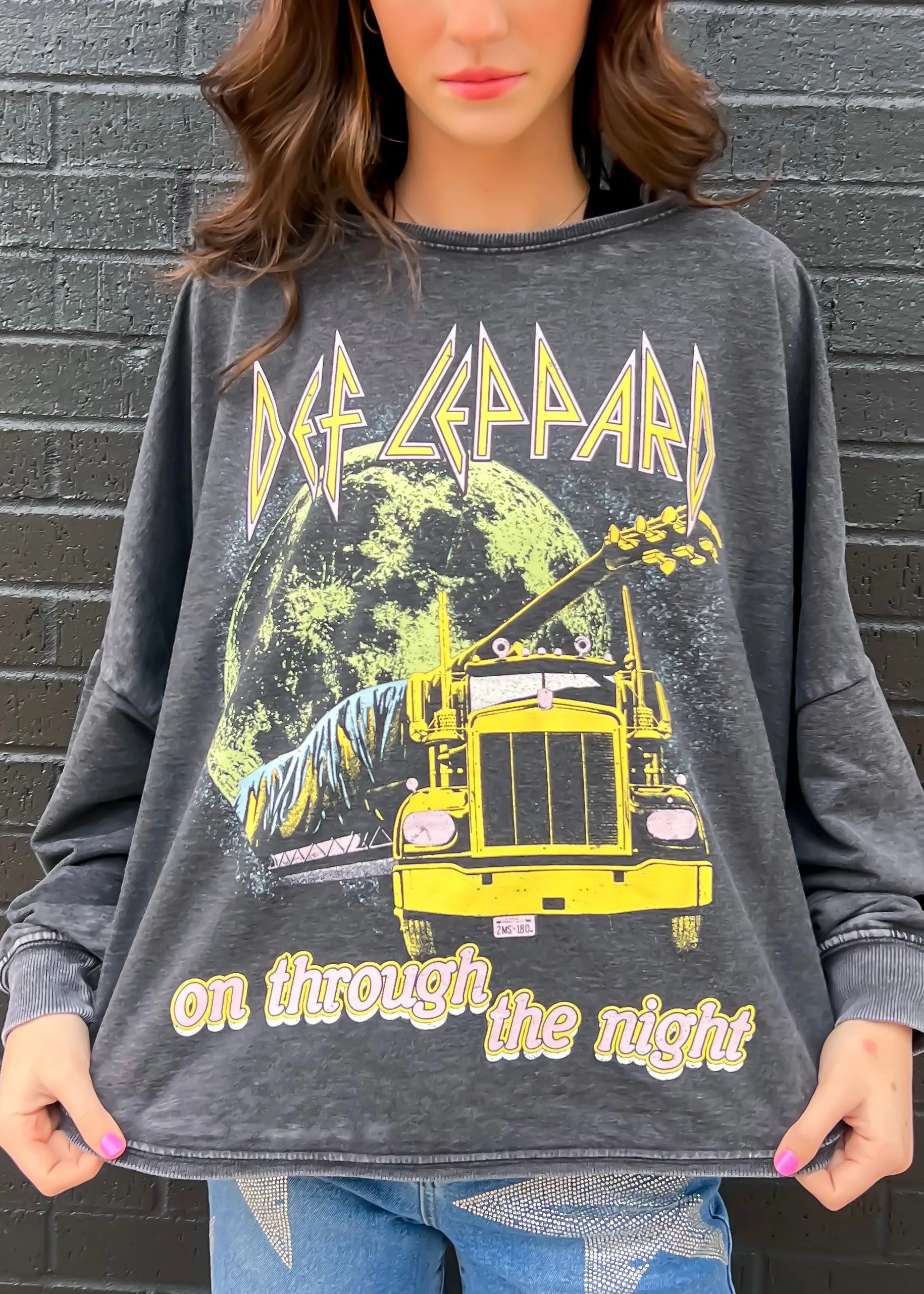 Recycled Karma Def Leppard Fleece | Vintage Black