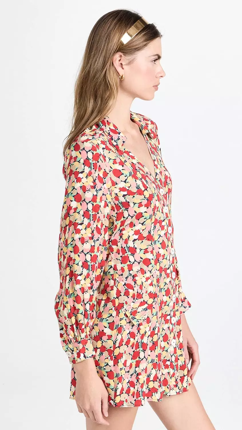 Rixo Olina Dress Spring Tulip Red