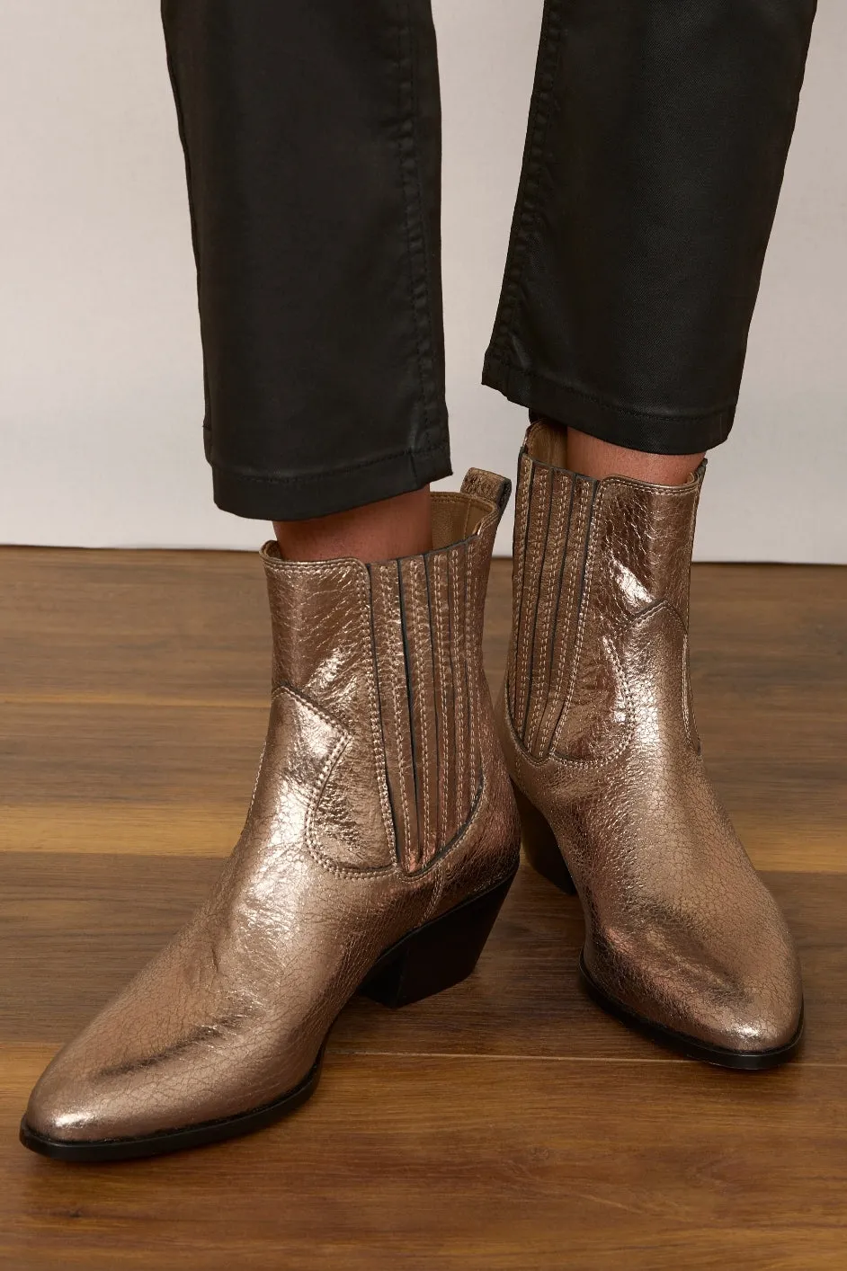 Sandie Western Boot - Bronze Metallic