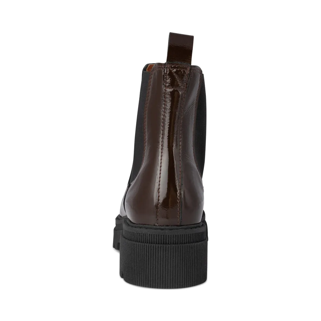 Sanna Chelsea Boot Patent Chocolate