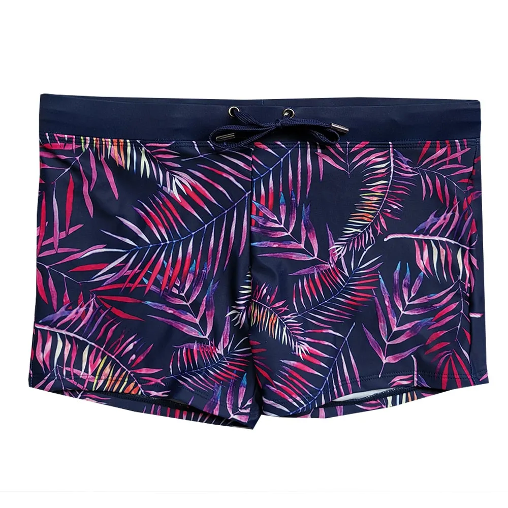 Sexy Polyester Printed Pattern Beach Surfing Swimwear Shorts for Men