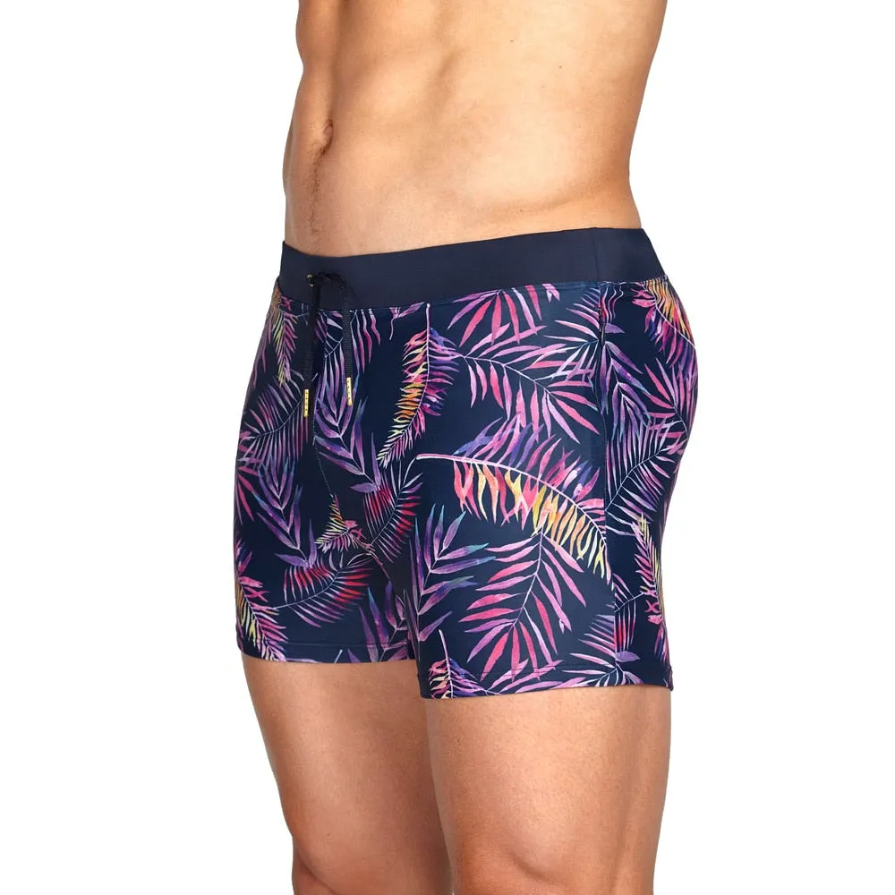 Sexy Polyester Printed Pattern Beach Surfing Swimwear Shorts for Men