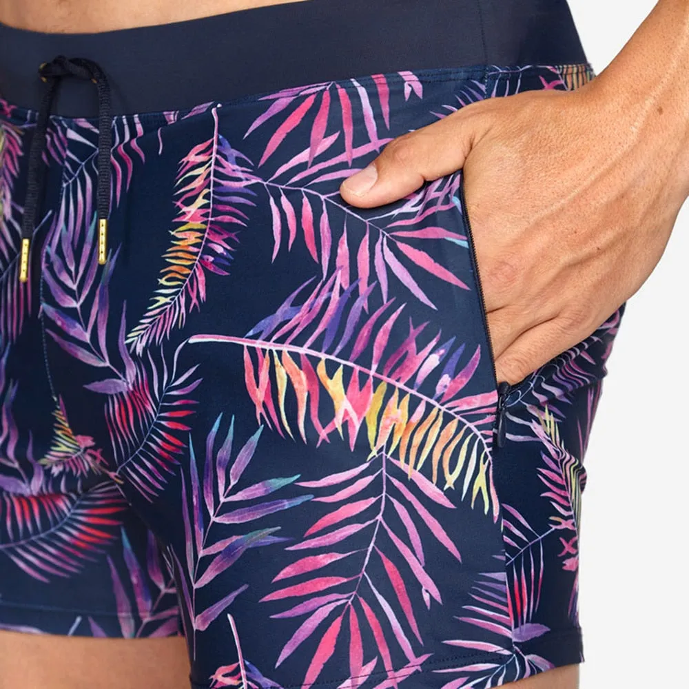 Sexy Polyester Printed Pattern Beach Surfing Swimwear Shorts for Men