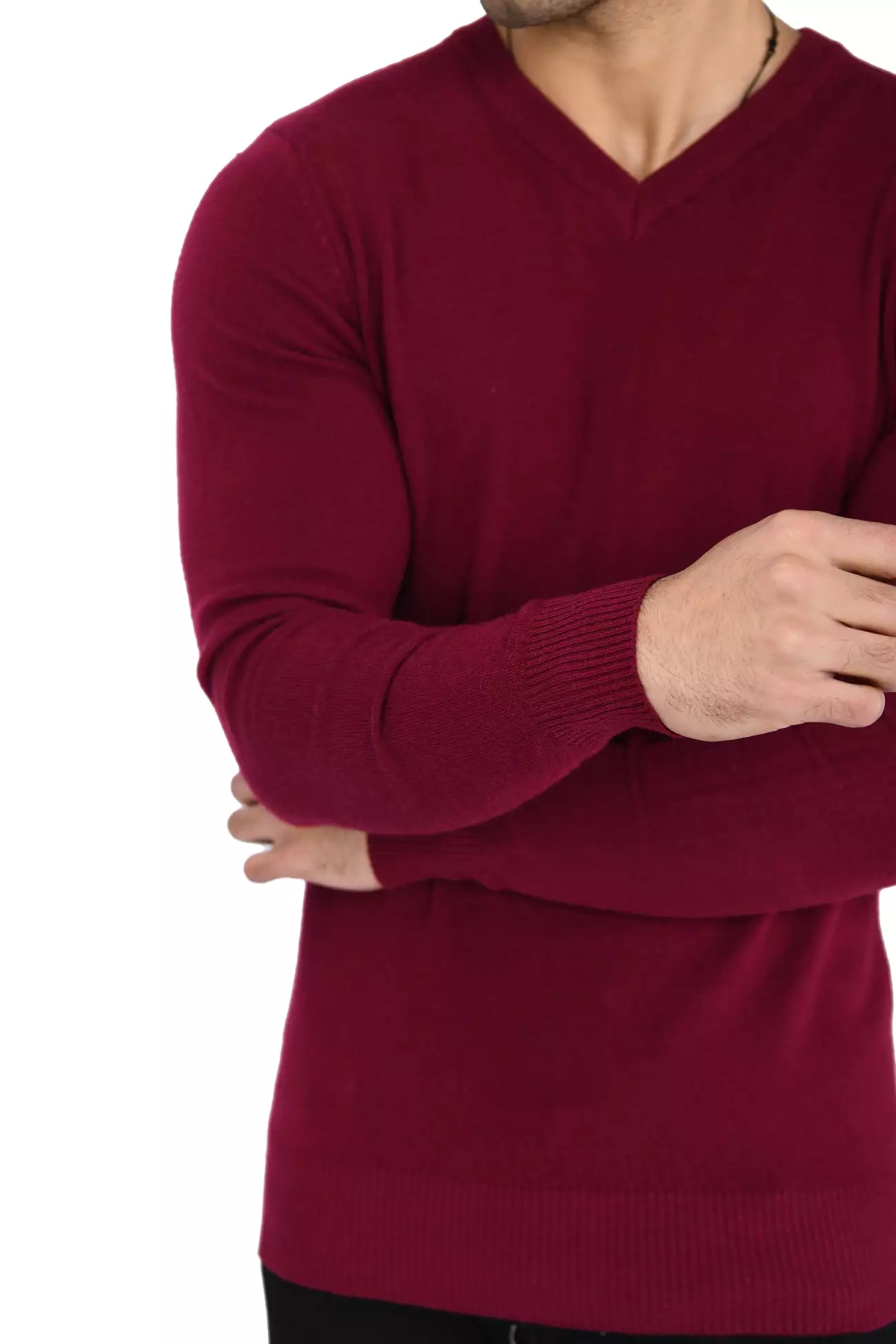 Slim Fit Wool V Neck Sweater