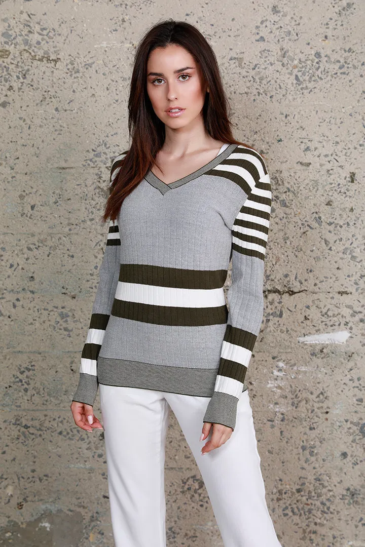 Striped Knit Sweater